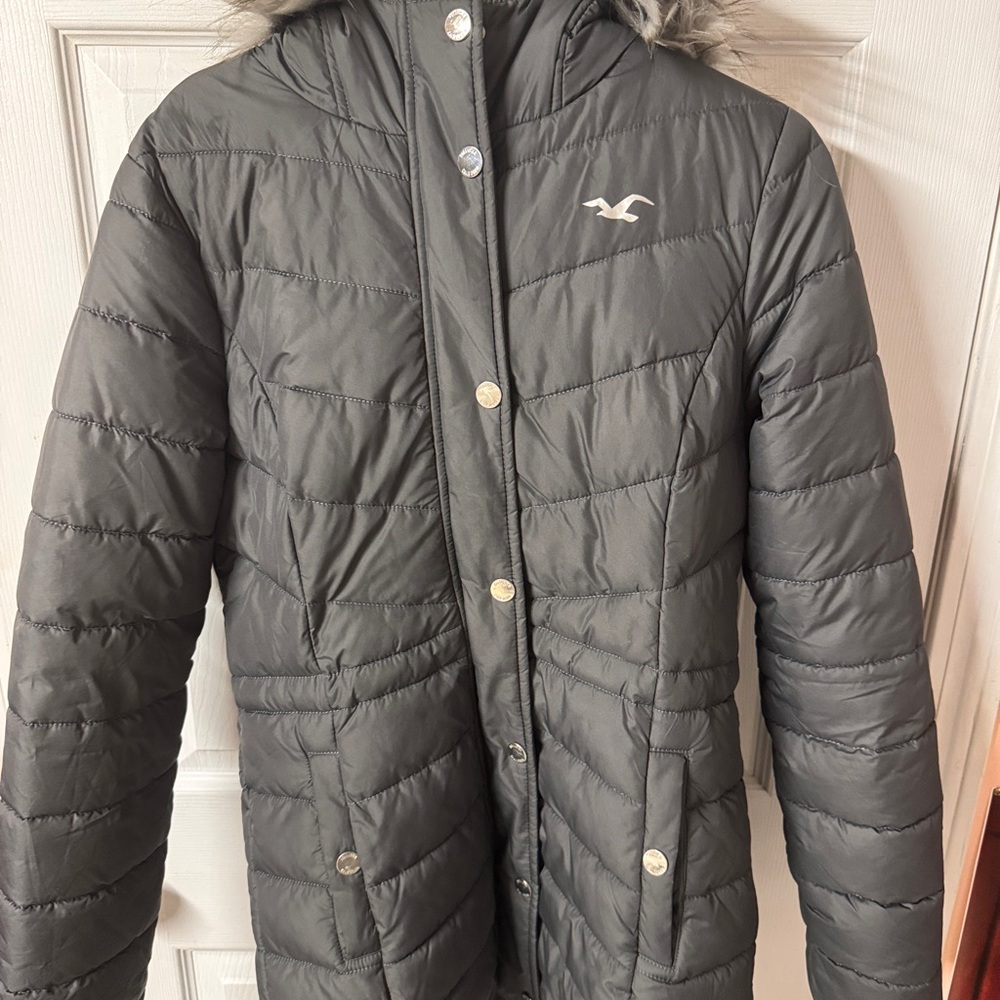Hollister Grey Puffer Jacket